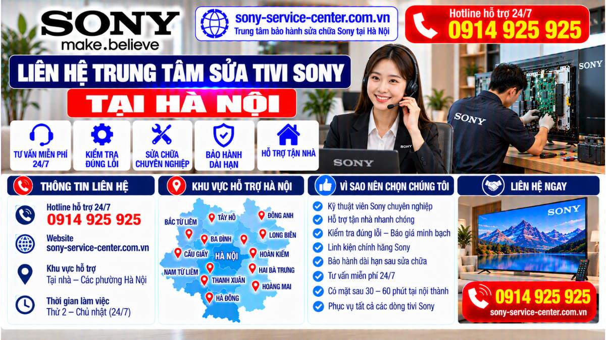 Liên Hệ Trung Tâm Sửa Tivi Sony Tại Hà Nội sony-service-center.com.vn 0914 925 925
