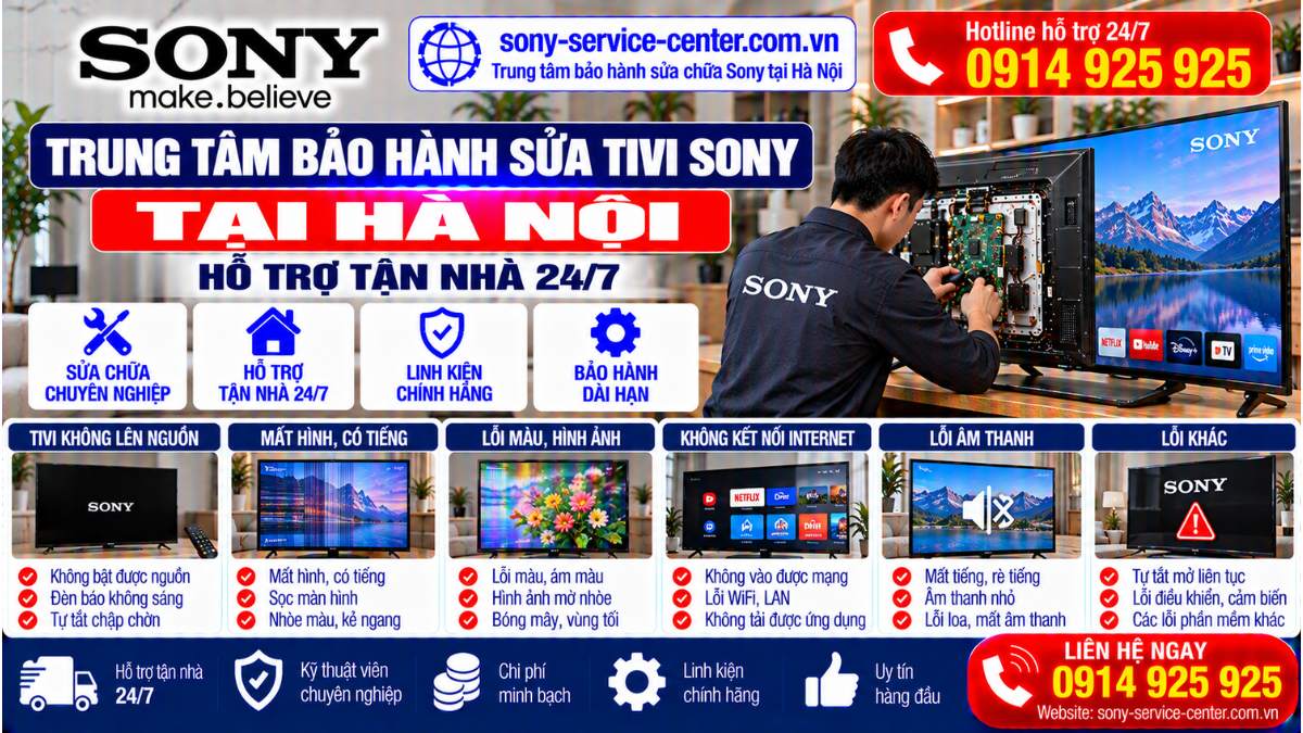 Trung Tâm Bảo Hành Sửa Tivi Sony Tại Hà Nội – Hỗ Trợ Tận Nhà 24/7 Sony sony-service-center.com.vn 0914 925 925